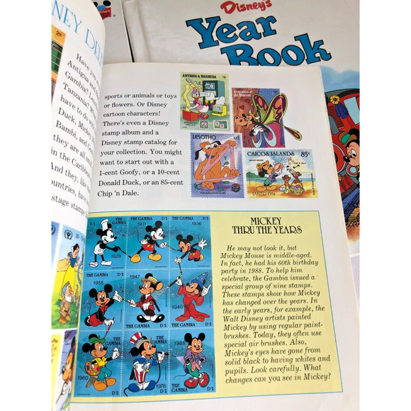 Vintage Disney's Year Book Lot 1992 93 95 96 Wonderful World of Reading Grolier - Picture 3 of 10